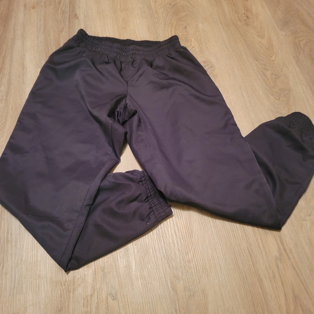 Varsity Spirit Women Track Pants M Black Polyester Cotton Lined Athletic Jogger